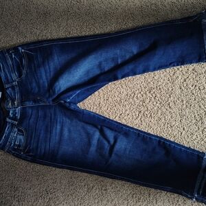 Womens Silver Dark Blue Denim Jeans